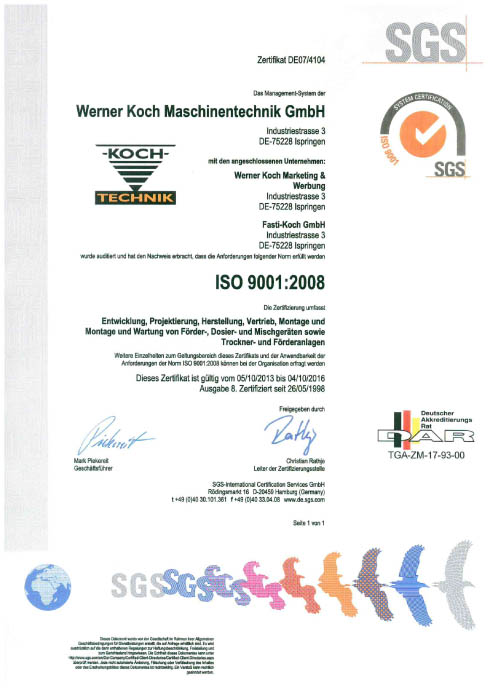 Certificate ISO GERMAN